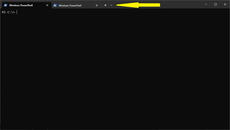Screenshot: Windows Terminal - Titelleiste
